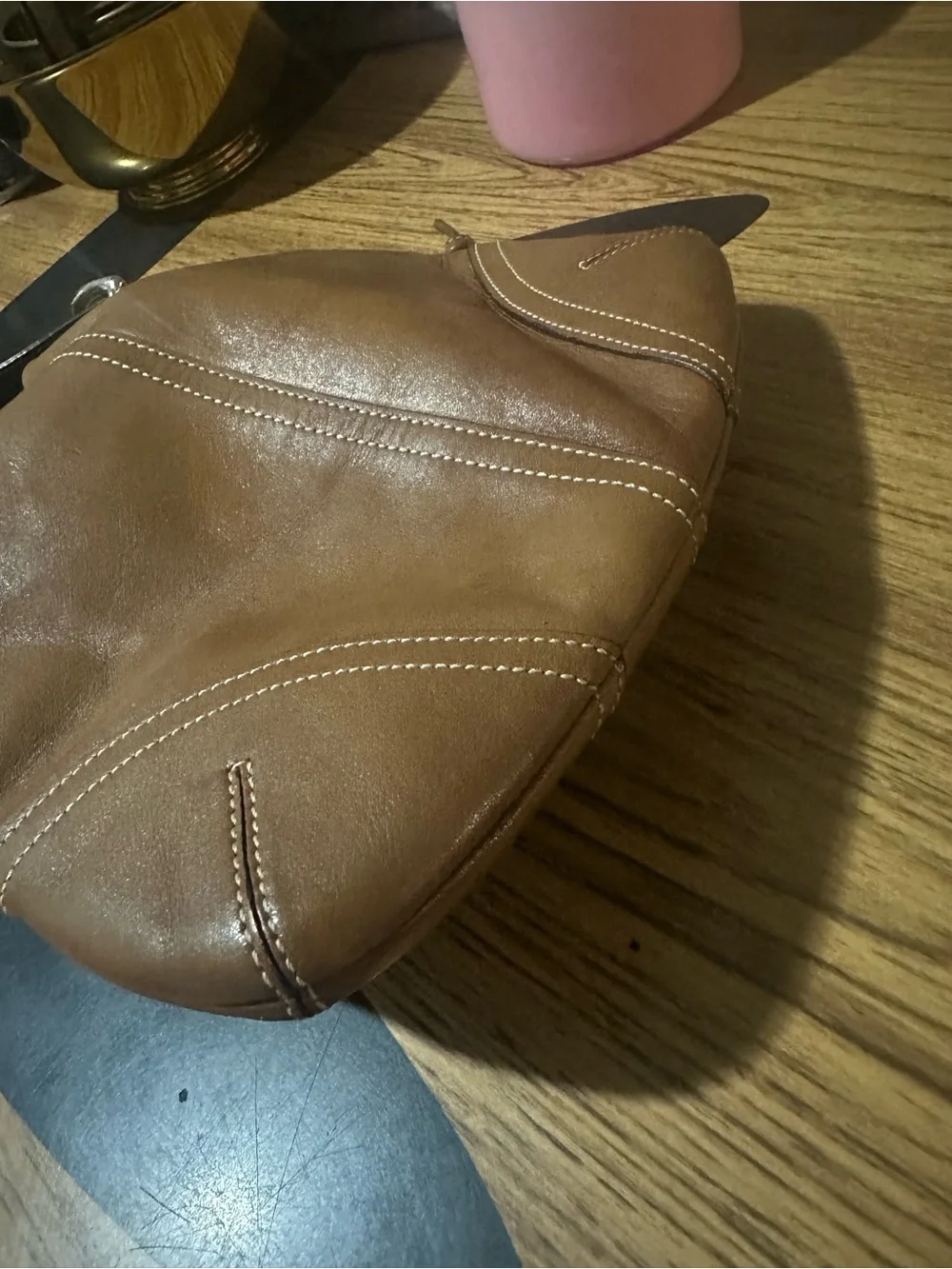 Vintage Coach Leather Drawstring Bucket Bag